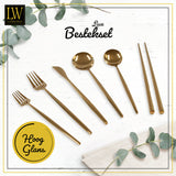 LW Collection Bestekset met Eetstokjes Goud elegant 36 stuks