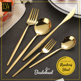 LW Collection Bestekset met Eetstokjes Goud elegant 36 stuks